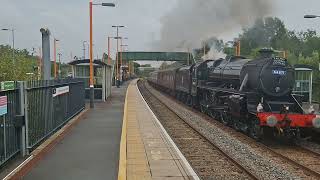 LMS Stanier Class 5 460 No 44871 passing StratforduponAvon Parkway 7 September 2024 [upl. by Akanke708]