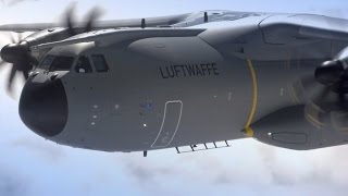 Erstflug deutscher A400M  Bundeswehr [upl. by Guido]