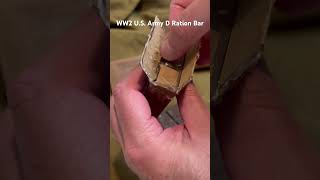 Opening a WW2 US Army D Ration  A reproduction by Hero Rations ration ww2 trending [upl. by Achilles]