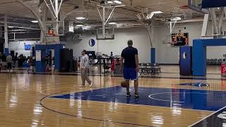 Klay Thompson shooting drill in Dallas Working out with Marko Milic ex Slovenian BBall Player [upl. by Barbette209]