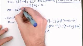 SP162 Example Bias and MSE of Two Estimators [upl. by Glynda590]