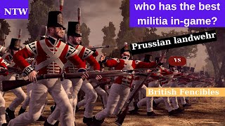 Who has the best militia ingame  READ DESC  Britain vs Prussia  militia battle [upl. by Valer]