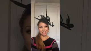 Happy 😃 happy fascinator delusional hatinator millinery weddinghat blackhats formalhat [upl. by Mcneely587]