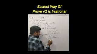 Prove √2 Is Irrational  Class10th ayushjainclasses [upl. by Wenz]