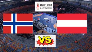 Norway  Austria PR Gr E mens handball world championship Egypt 2021 [upl. by Saundra981]