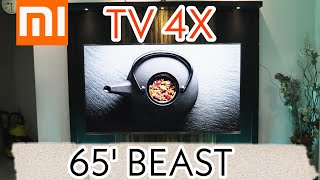 Hindi MI TV 4X 65 INCH UNBOXING AND INSTALLATION  WITH HD VIDEO AND AUDIO TEST [upl. by Eelannej]