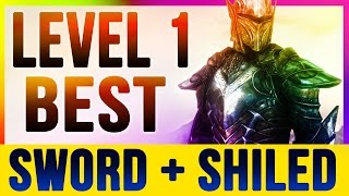 Skyrim Best Weapon – Ebony Sword amp Shield Location At LEVEL ONE Warrior Start Weapons Guide [upl. by Raama42]