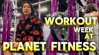 Workout Week at Planet Fitness Overhead shoulder press smith machine squats RDLs bicep curls [upl. by Kciredes]