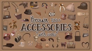 100 Aesthetic Brown Accessories CODES for Bloxburg and Brookhaven 2021 Roblox [upl. by Joseph]