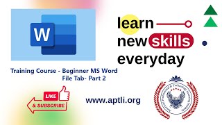 Topic 4 Learn Microsoft Word File Tab Part2 in Hindi [upl. by Iver]