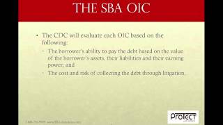 SBA Attorney Presents The SBA Offer In Compromise [upl. by Eusassilem]