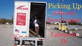 Picking Up New 2023 Wabash 53 dry van trailer in Lafayette IN duraplate conventional van [upl. by Nolak669]