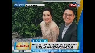 BT Nicko Falcis dumepensang walang basehan ang bintang sa kanya ni Kris Aquino [upl. by Rehpotsirhcnhoj]