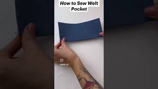 how to make welt pocket [upl. by Introc]