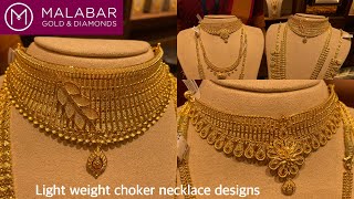 Malabar gold choker necklace designs  Choker necklaces  Gold choker necklace collections  Choker [upl. by Inek]