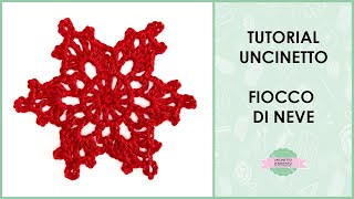 Tutorial fiocco di neve alluncinetto  natale uncinetto  Uncinetto dArgento [upl. by Elauqsap]