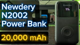 Newdery N2002 20000mAh Power Bank Review  Fast Charging  Battery Pack  Wireless Charger [upl. by Aelram]