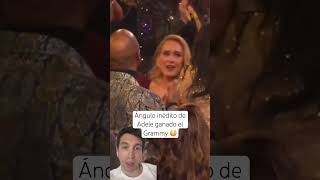 Ángulo inédito de Bad Bunny viendo como Adele gana el Grammy badbunny adele [upl. by Balough]