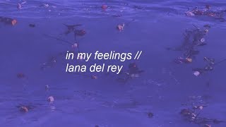 in my feelings  lana del rey lyrics [upl. by Ahsilla]