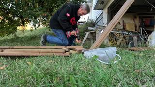 SAVE BIG  Do your own HIGH roof and siding repairs simple wooden leanto house structure pt 1 [upl. by Yelsna180]