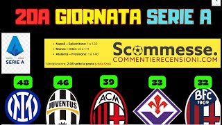 ⚽Pronostici calcio scommesse Serie A 20A giornata 202324🏆 scommesse scommessesportive seriea [upl. by Nayr]