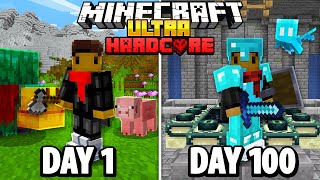 I Spent 100 Days in ULTRA HARDCORE PLUS Minecraft Heres What Happened [upl. by Eiramlatsyrc]