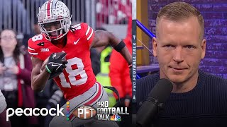 Chris Simms defends his 2024 NFL Draft WR rankings  Pro Football Talk  NFL on NBC [upl. by Knoll]