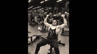 Hero Athletes  Dumbell Shoulder Press 30kg x 14 [upl. by Nykal]