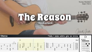 The Reason  Hoobastank  Fingerstyle Guitar  TAB  Chords  Lyrics [upl. by Nahraf123]