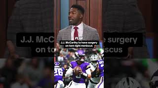 Greg Jennings discusses JJMcCarthy opting for surgery on torn meniscus vikings NFL [upl. by Stroup889]