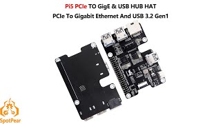 Raspberry Pi 5 PCIe to Gigabit Ethernet with 3port USB 32 Hub Gen1 Expansion Board [upl. by Clarita371]