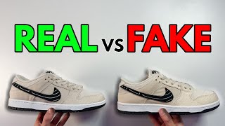 REAL VS FAKE NIKE SB DUNK ALBINO AND PRETO SNEAKER COMPARISON [upl. by Icaj]