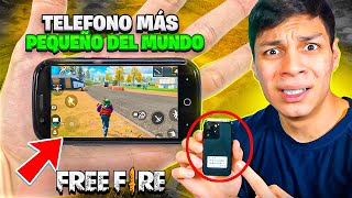 JUGANDO FREE FIRE EN EL CELULAR MÁS PEQUEÑO DEL MUNDO 25 pulgadas [upl. by Shriver]