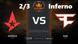 Astralis vs FaZe  23 Inferno Мажор FACEIT London 2018 Playoff 14 Стадия CSGO [upl. by Mikeb124]