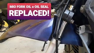 FORK OILxOIL SEAL REPLACEMENT MIO [upl. by Norrahs]