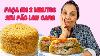 APRENDA A FAZER MEU MELHOR PÃO LOW CARB  FEITO EM 2 MINUTOS [upl. by Aigroeg]