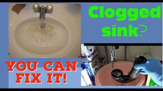 How to DIY fix a clogged sink or drain easy [upl. by Antonie376]