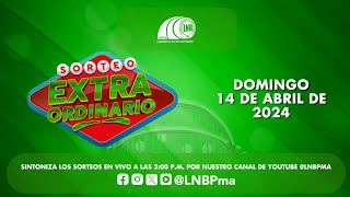 SORTEO EXTRAORDINARIO  DOMINGO 14 DE ABRIL DE 2024 [upl. by Nickie]