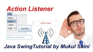 143 Java Swing Tutorial  ActionListener in Java part3  ActionListener MenuItem Example [upl. by Oigaib]