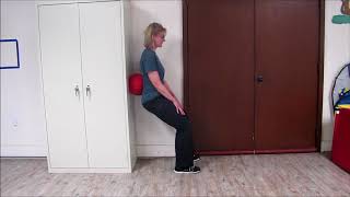 Spinal Galant 1  Ball wall Squat [upl. by Sitof92]