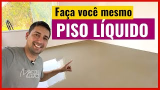 FAÇA VOCÊ MESMO PISO LÍQUIDO PIGMENTADO QUASE UM PORCELANATO LÍQUIDO [upl. by Loutitia777]