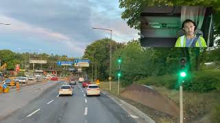 0530 Tidigt Morgon Lastbil körning i Stockholm Farsta till Bromma  Driving in Stockholm [upl. by Nnaeirual315]