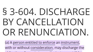 Discharge By Cancellation Or Renunciation [upl. by Assiled]