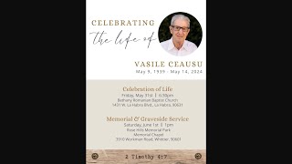 Graveside Service  Vasile Ceausu  Rose Hills Memorial Park  June 1st 2024  03  00 PM [upl. by Bettina]