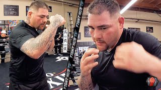 ANDY RUIZ JR SHOWS THE FASTEST HANDS AT HEAVYWEIGHT DISPLAYS SPEED amp WEIGHT LOSS DURING WORKOUT [upl. by Desirae890]