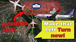 TRUMP  VANCE Plane Flying through WHITE HOUSE PROHIBITED AREA [upl. by Holmes]