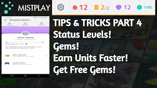 Mistplay Tips amp Tricks Part 4  Status Levels How to Earn Units Faster Get Gems for Free amp More [upl. by Annohsed]