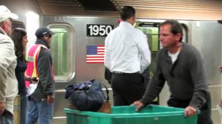 2013 10 10 Jim Caviezel in subway station P4 [upl. by Sapphera]