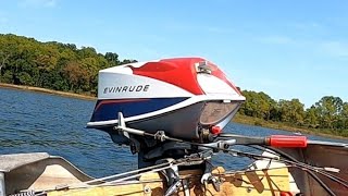 1967 Evinrude Fastwin 18hp Outboard Motor Lake Test on the Aerocraft [upl. by Yelsa]