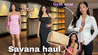 Savana Haul  Birthday dress haul  Gym wear haul 60 off code inside 😱✨ [upl. by Hong]